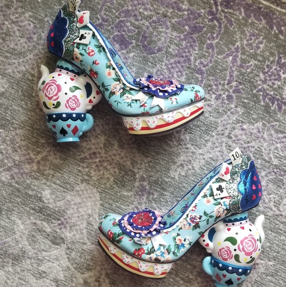 Irregular Choice Shoes - Alice in Wonderland One Lump or Two